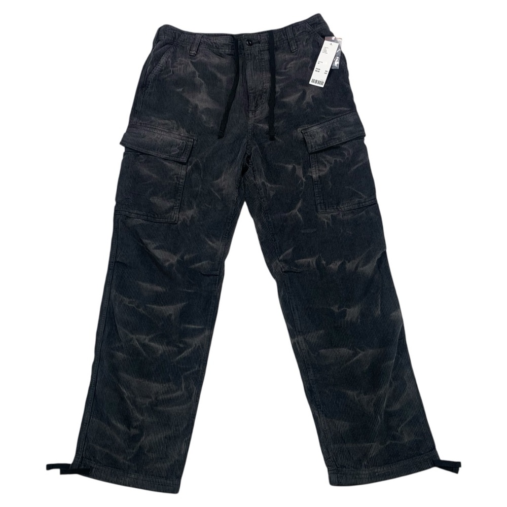 BDG Urban Outfitters Men’s 32 Black Tie Dye Corduroy‎ Cargo Pants